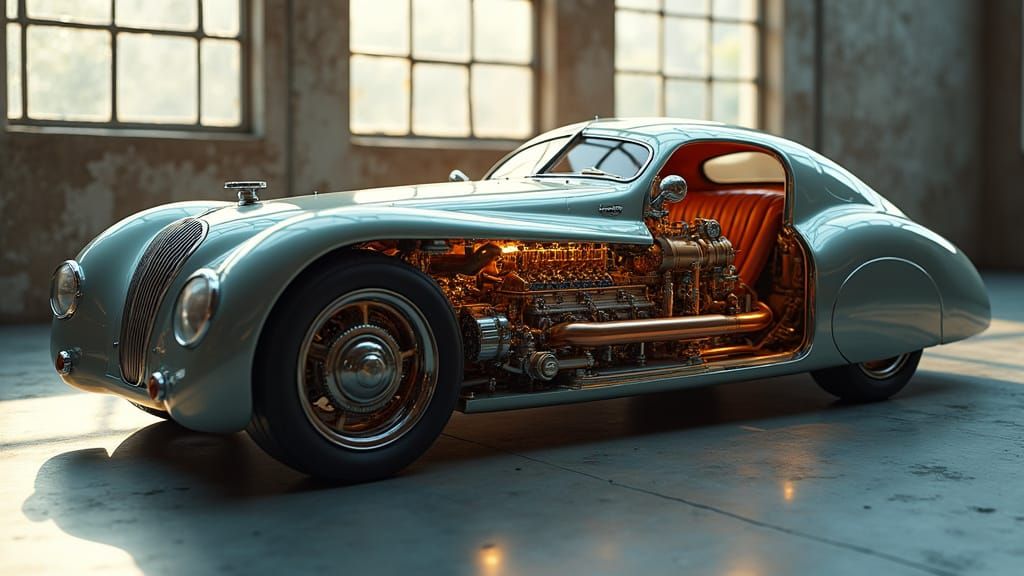 Modern Car with Steam Engine Propulsion