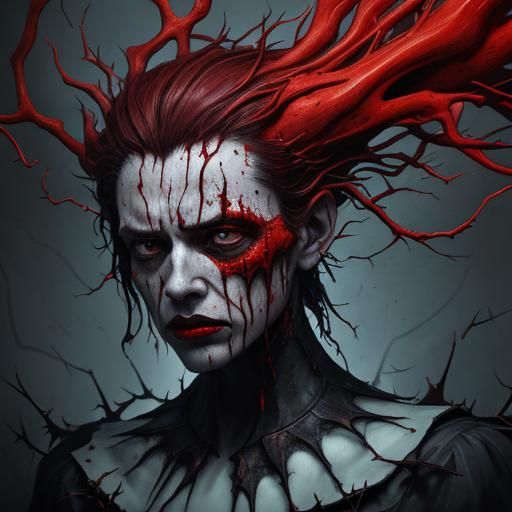 Distorted Human Form in Intense Agony