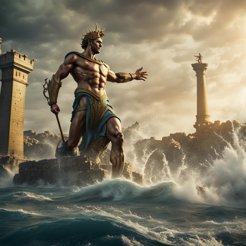 Colossus of Rhodes Falls into the Sea