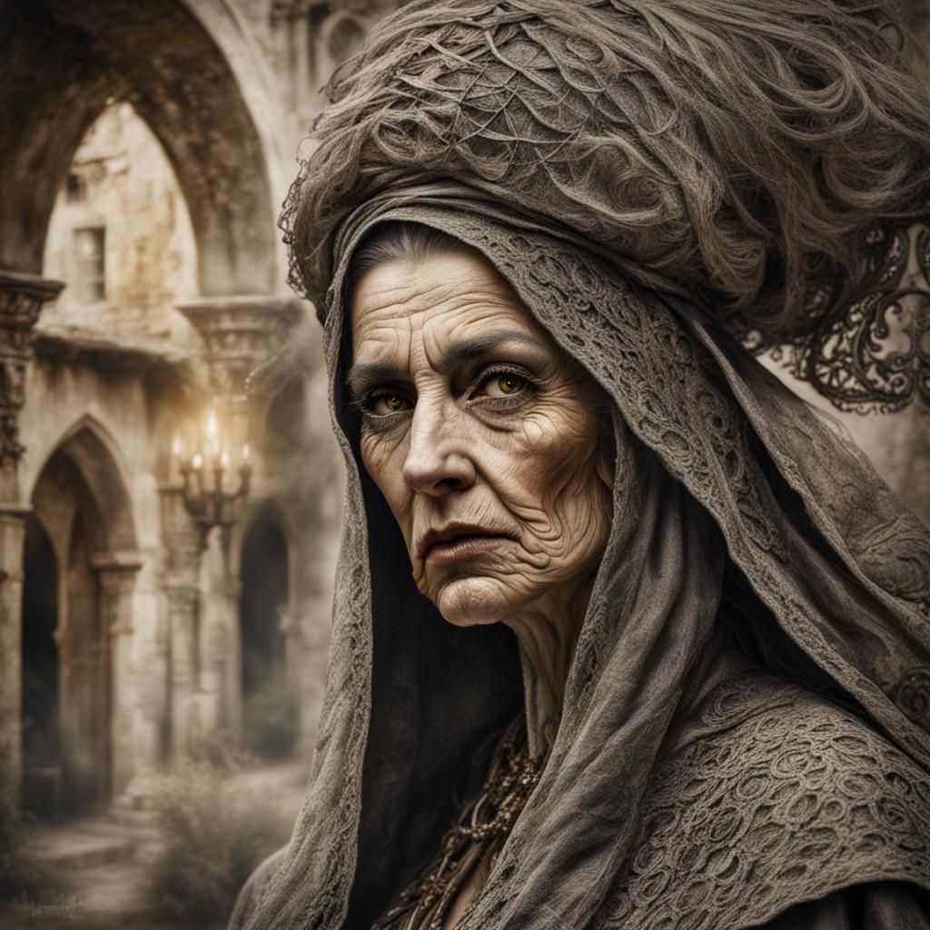 Intricate Portrait of a Strega Witch