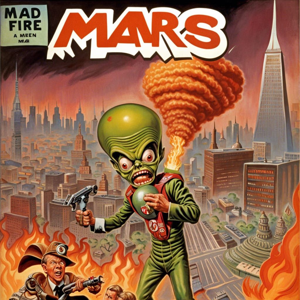 Humorous Alien Invasion Inspired by Mad Magazine Art