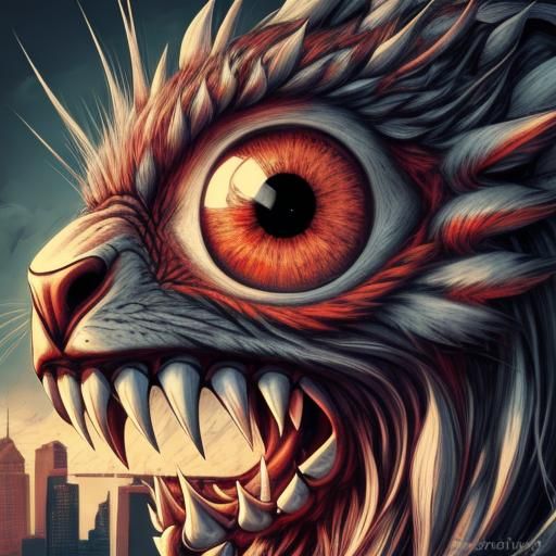 Abstract Black and White AI Art