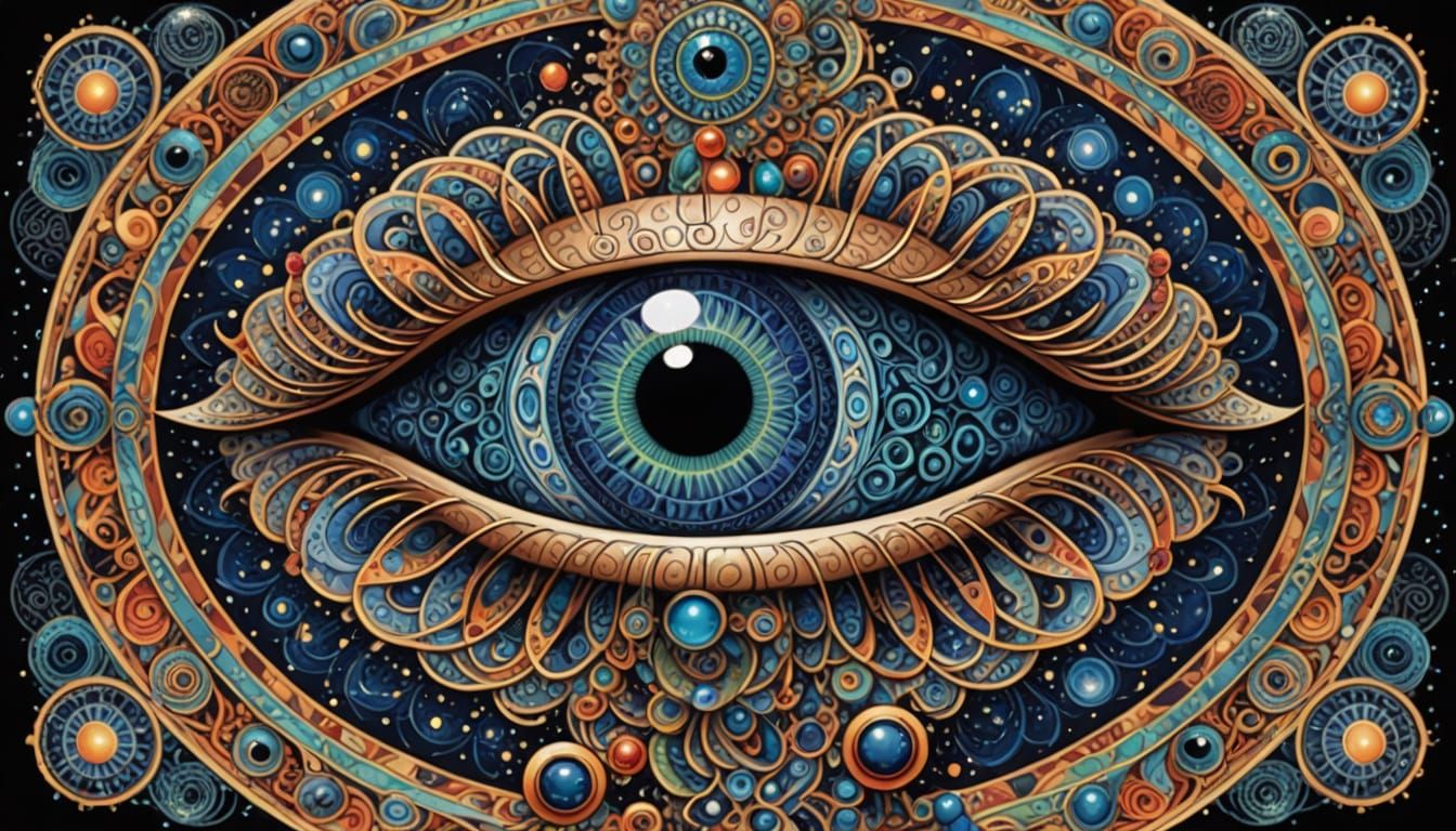 Celestial Eye: Quantum Zentangle of Life