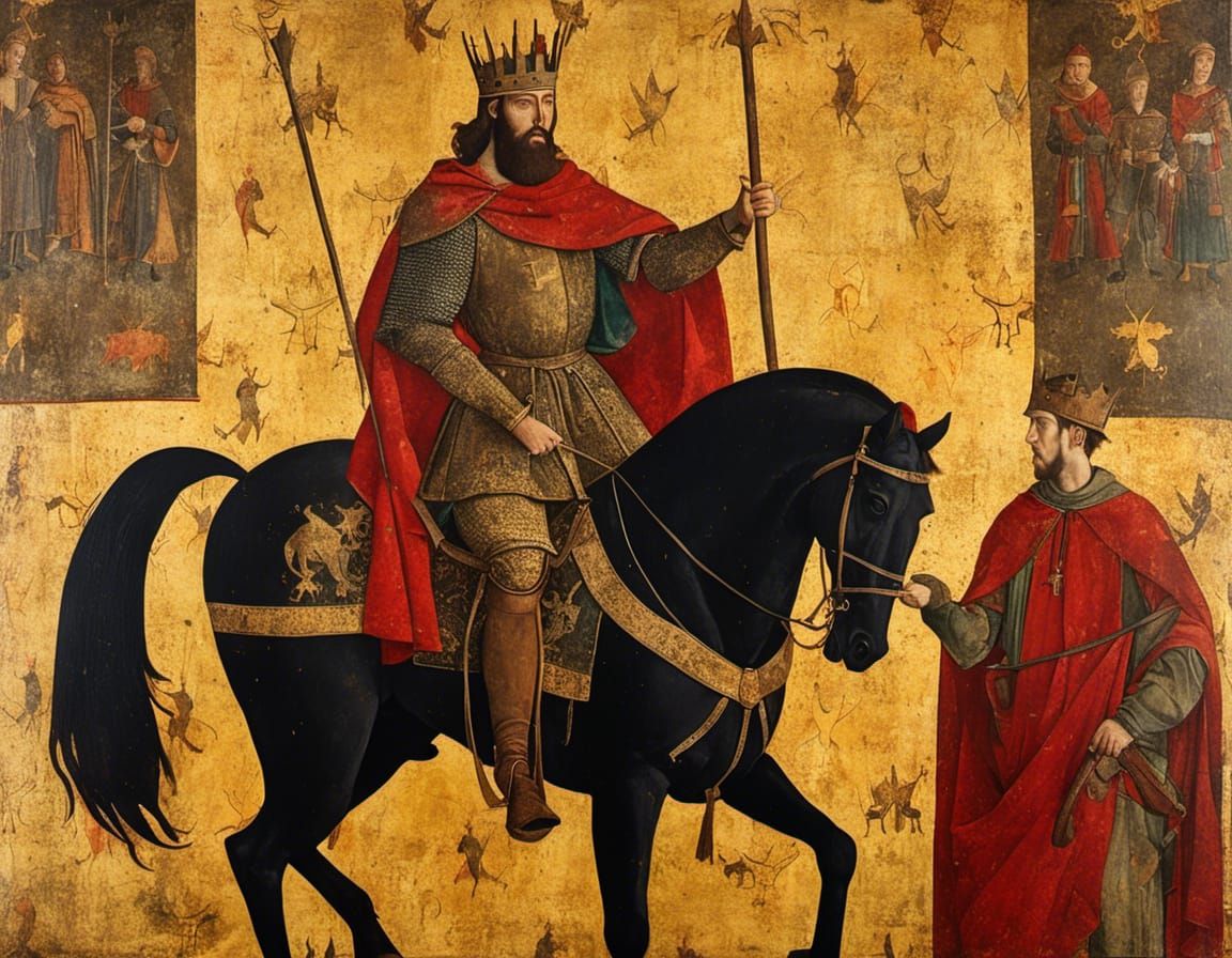 King Robert Baratheon as Medieval Painting