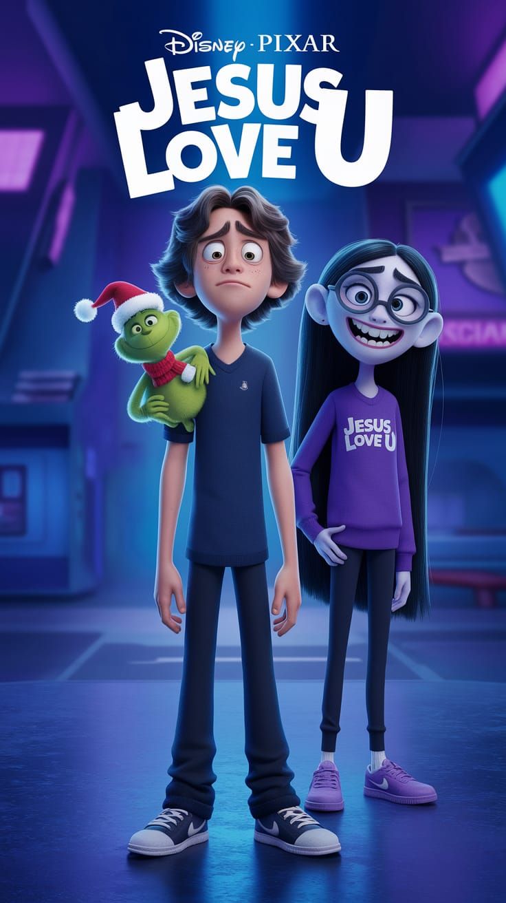 Disney Pixar Style: Boy, Grinch, and Academy