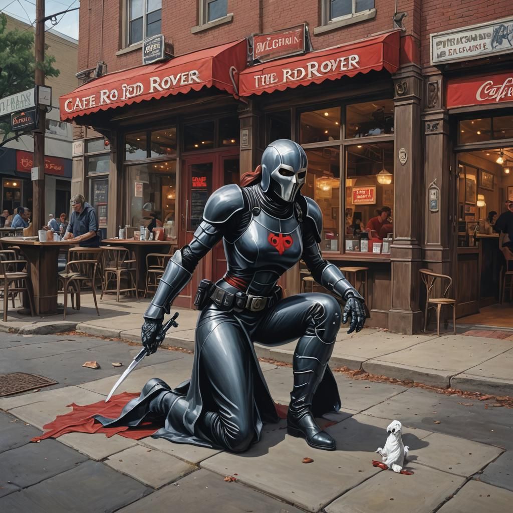 Rubberwoman Suzy and Crusader Ghost in Sinister Style