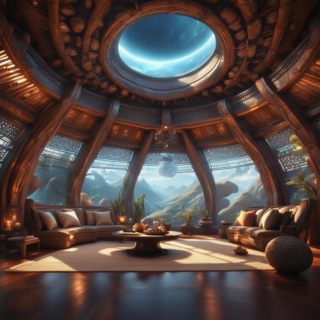 Zen Interior with Samoan Spaceship Skylights