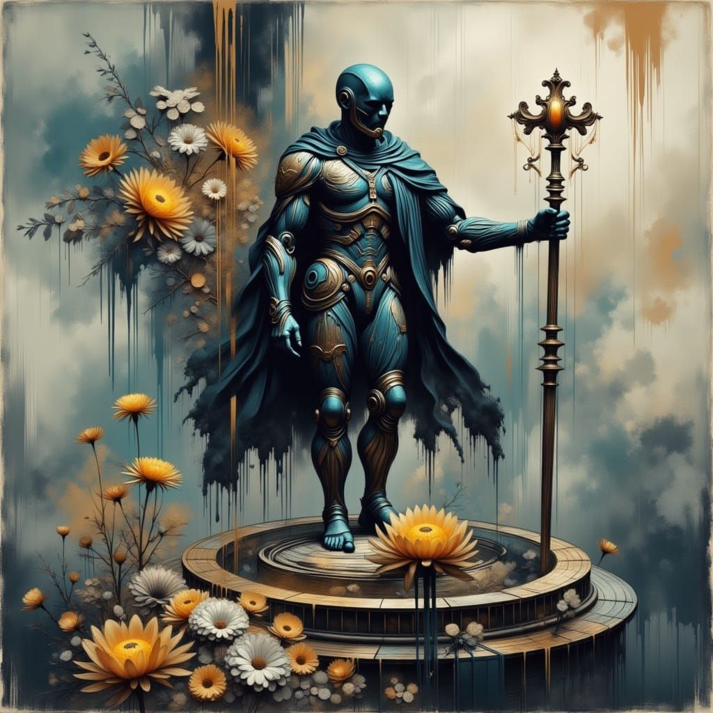 Fantastical Battlefield in Detailed Matte Painting Style