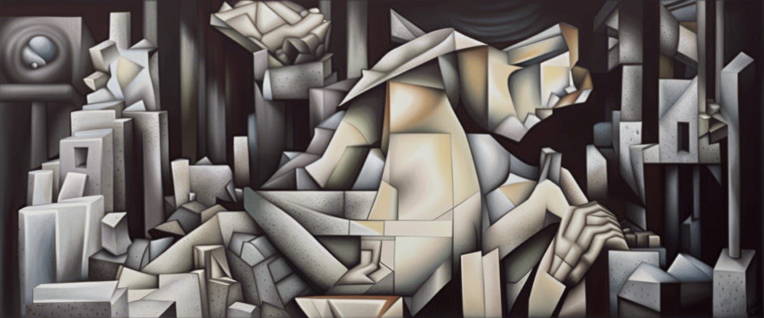 Guernica in Cubist Graffiti Style