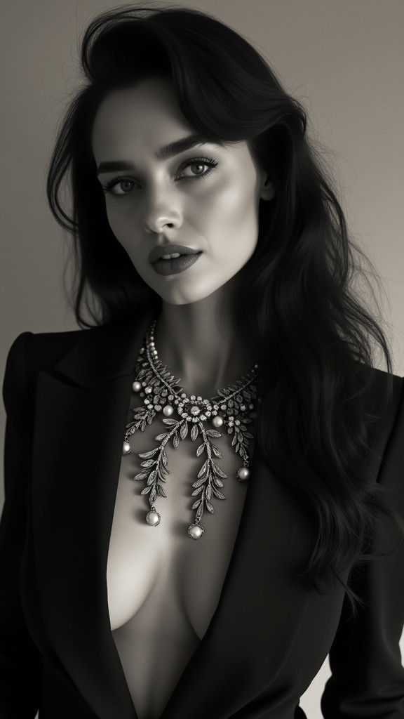 Woman in Film Noir Style