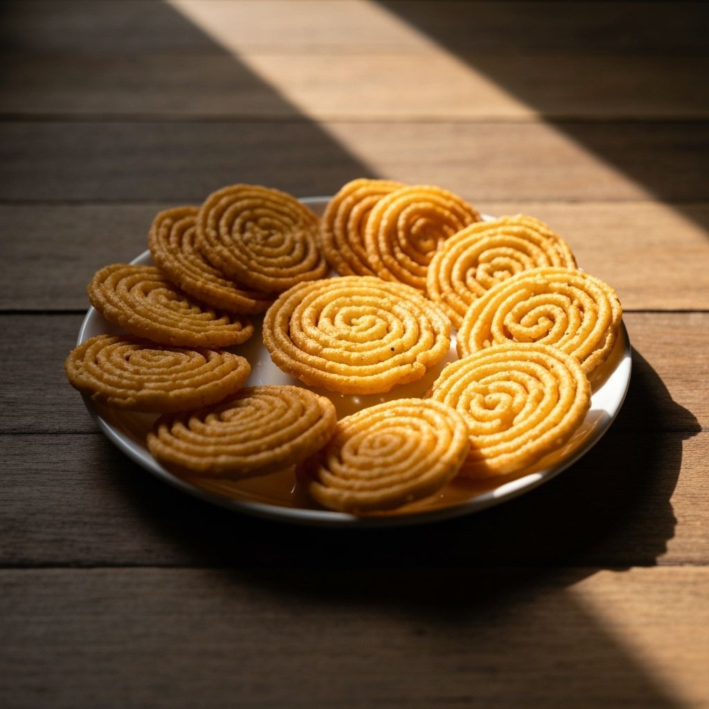 Crispy Muruku Snack Photography