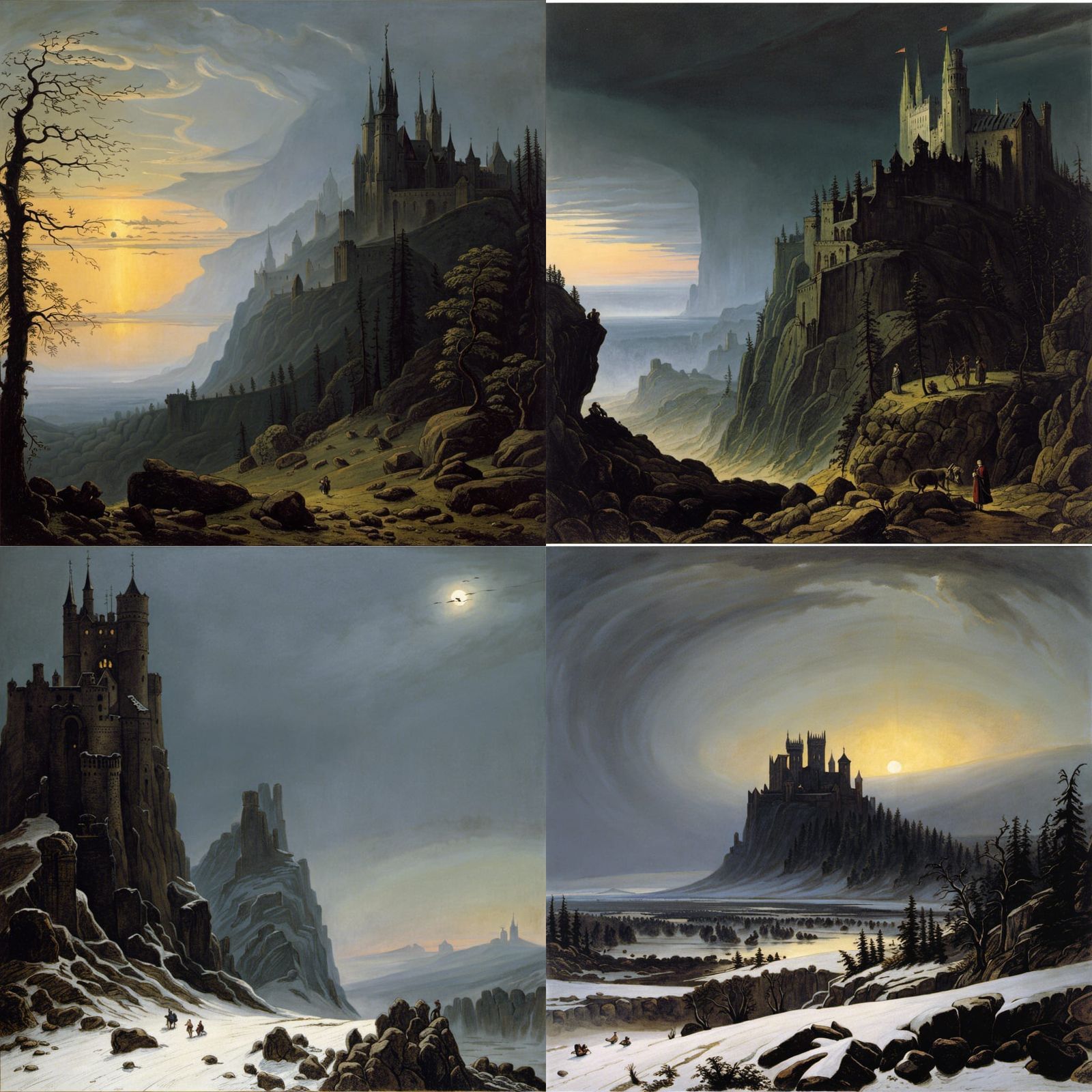 Castle of Dark King: A Romantic Landscape
