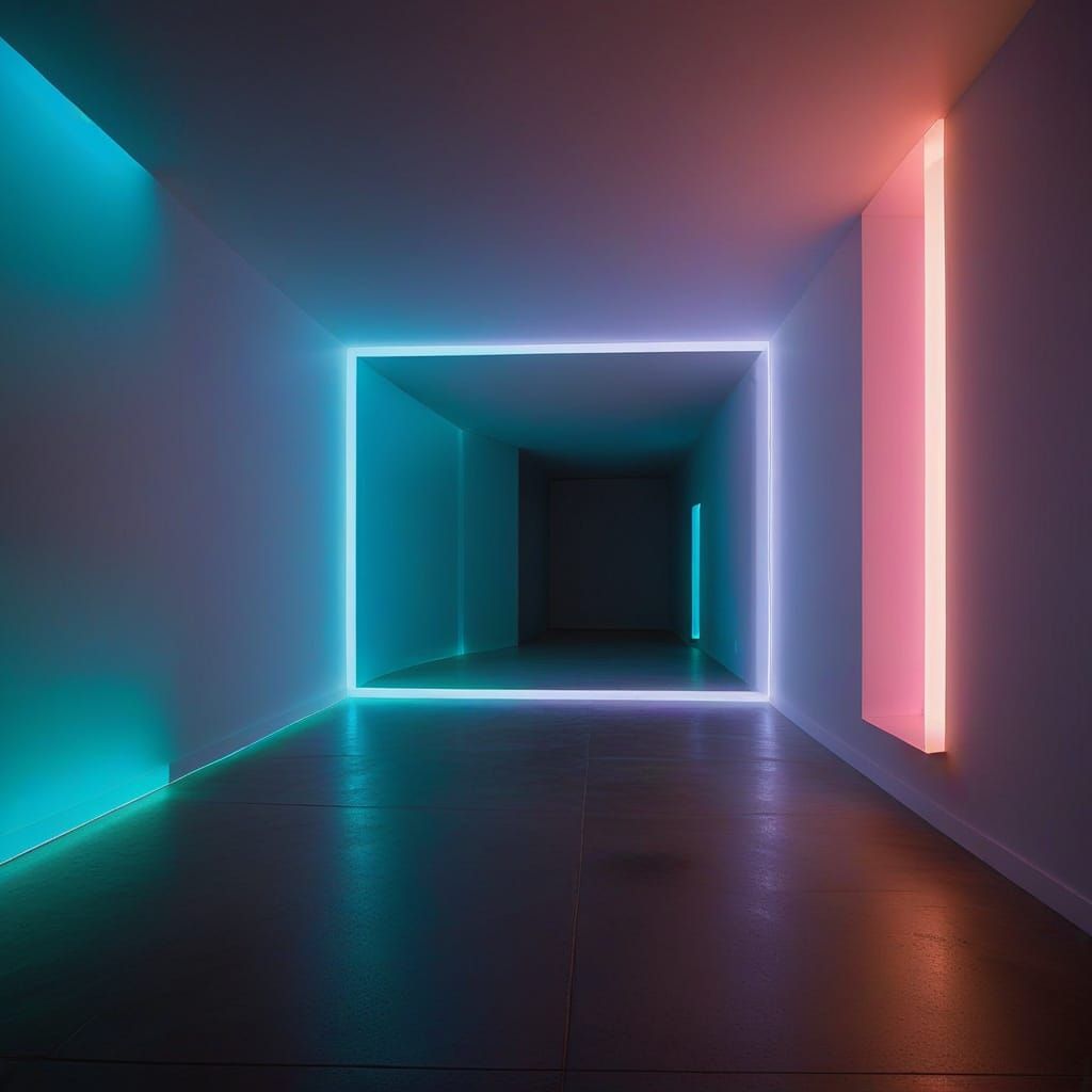 Minimalist Ambient Light Installation with Glowing Gradients