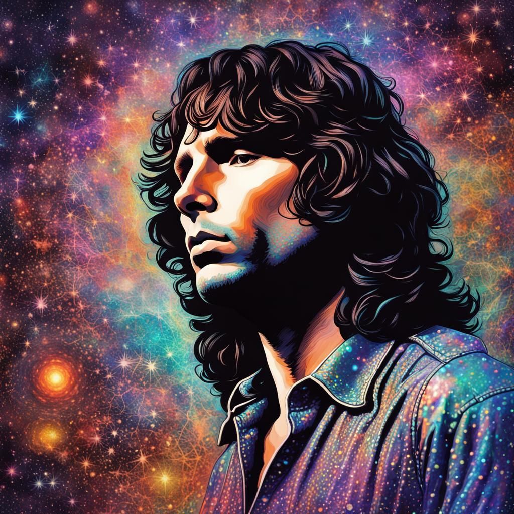 Jim Morrison: Holographic Astral Cosmic Illustration