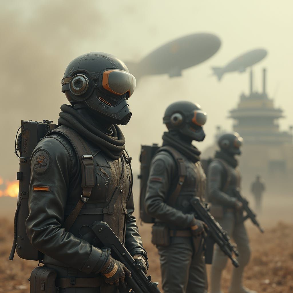 Dystopian Battlefield: Mechanized Soldiers in Industrial Sci...