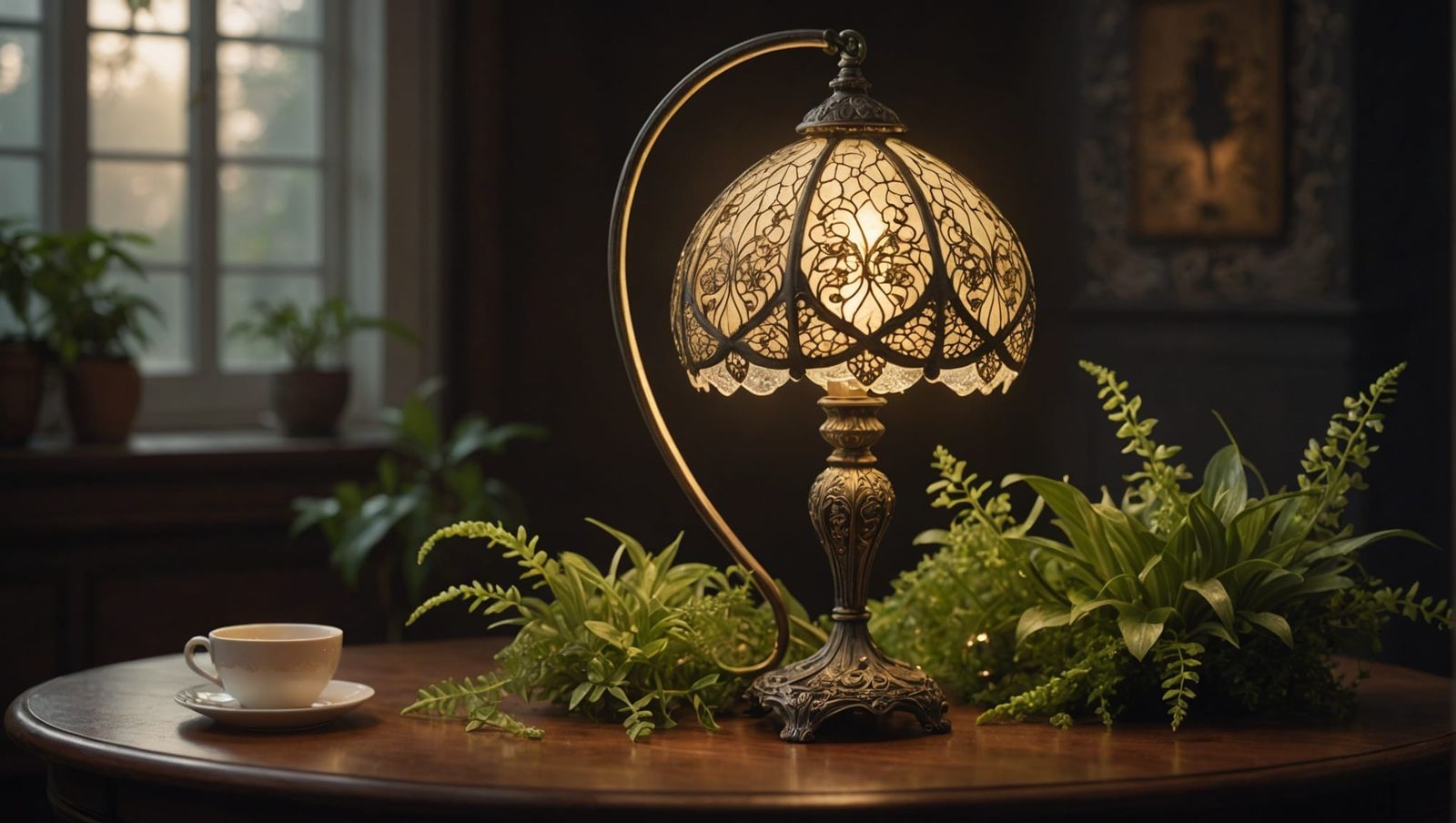 Magical Lamp in Mystical Setting: Fantasy Concept Art