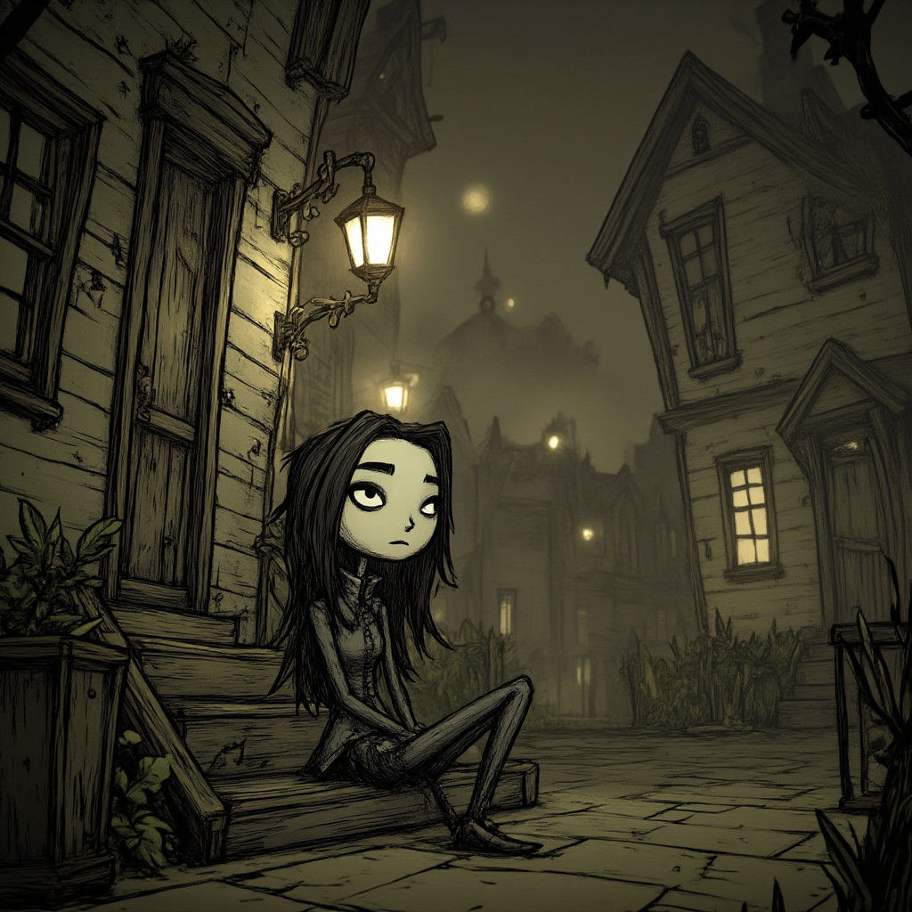 Gothic Beauty in Victorian Setting