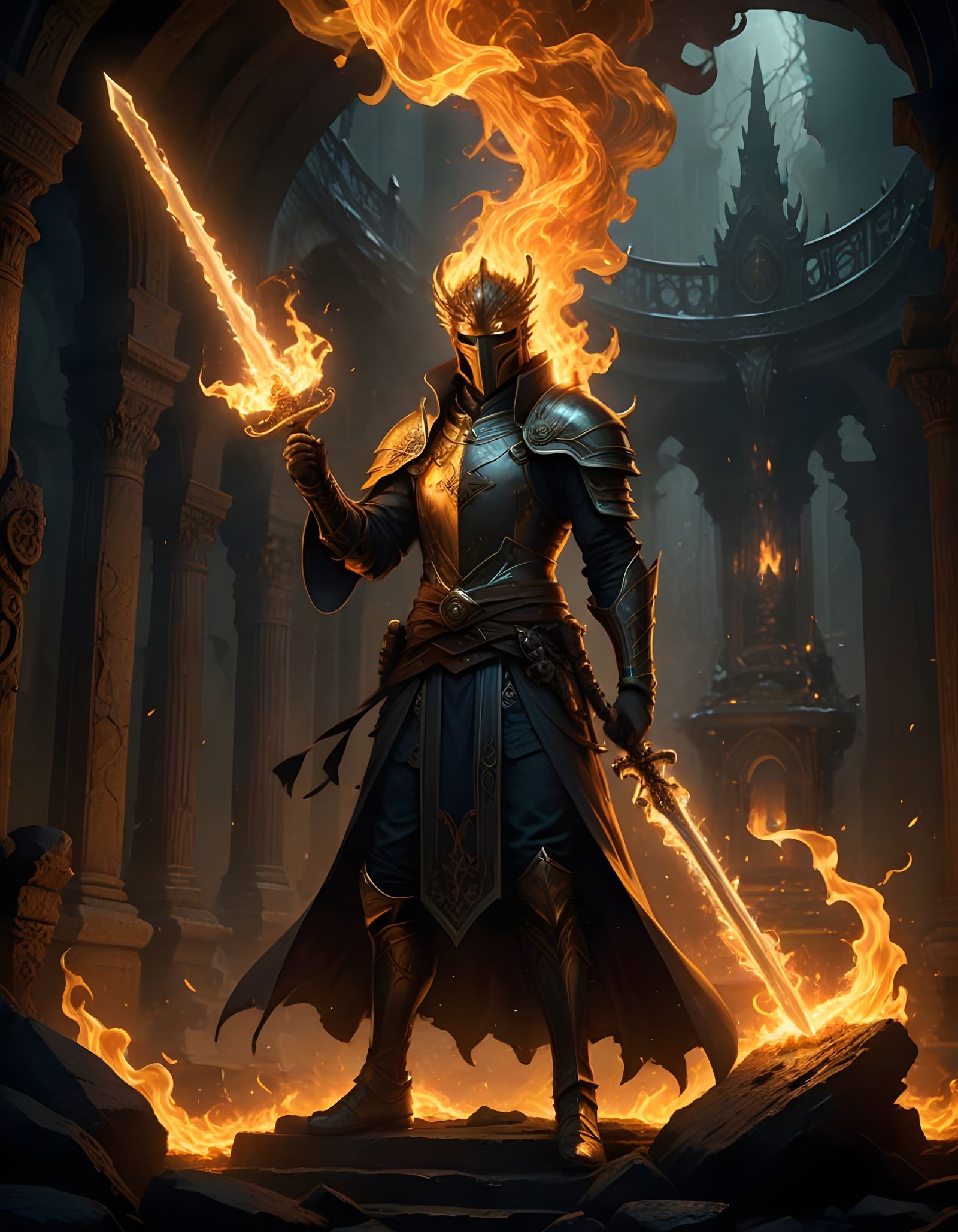 Flaming Swords in Cinematic HDR