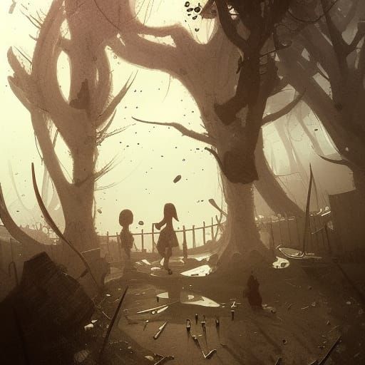 Sinister Playground in Dark Fantasy Style