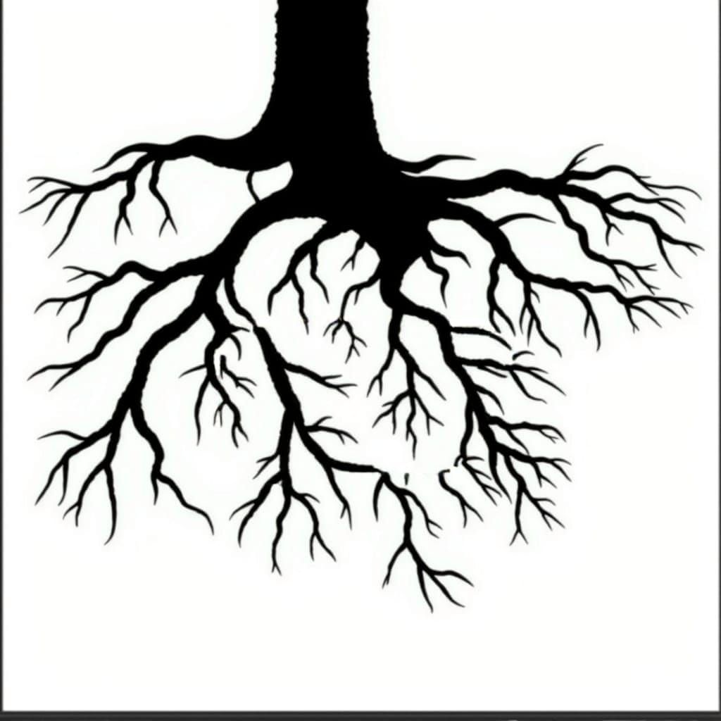 Whimsical Tree Roots Spell Mystical Message