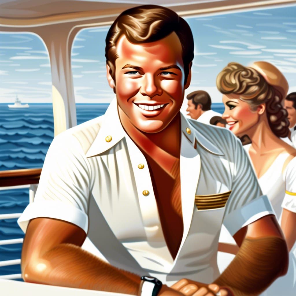 Captain of the Love Boat: Digital Illustration