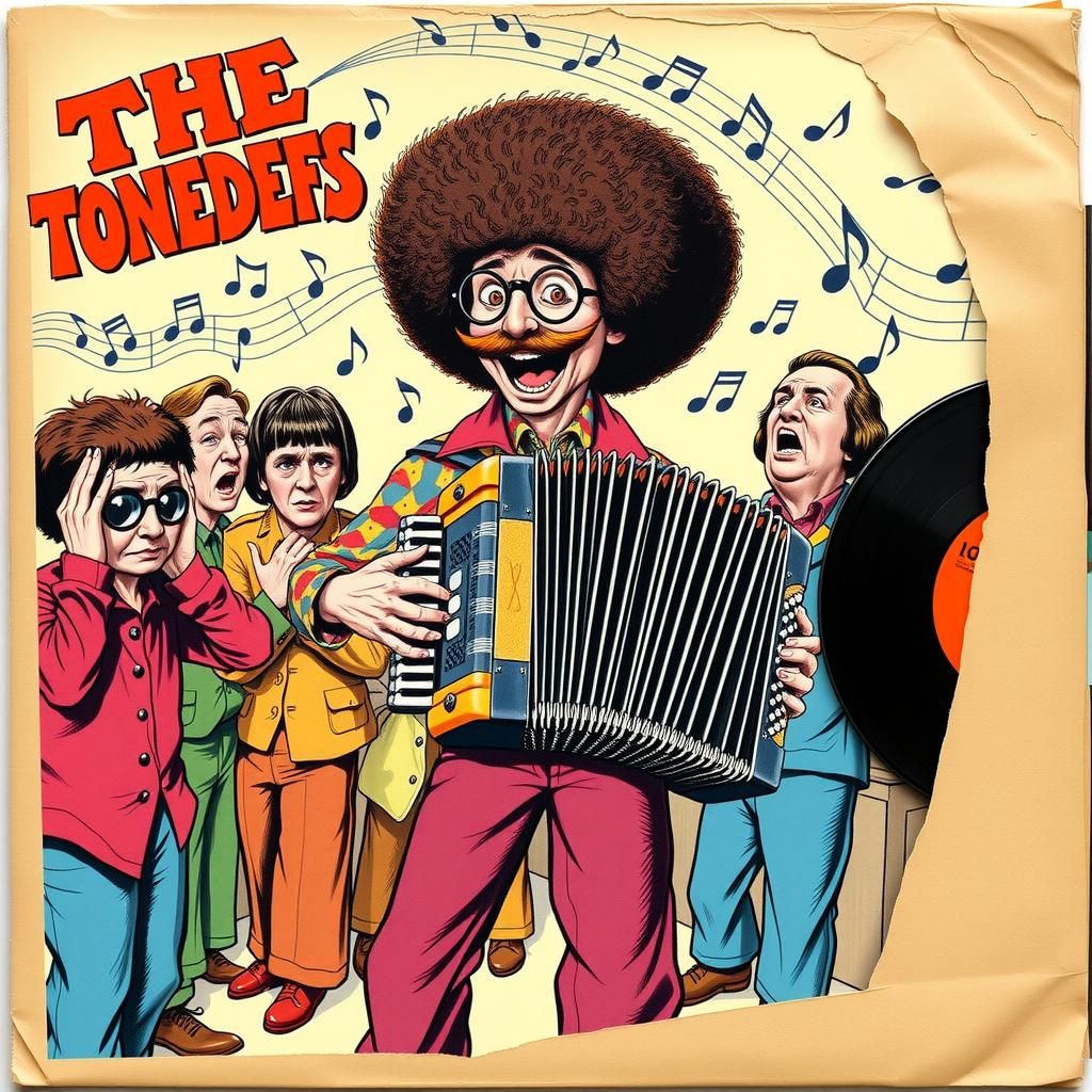 Retro Album Cover: Off-Key Accordion Hits