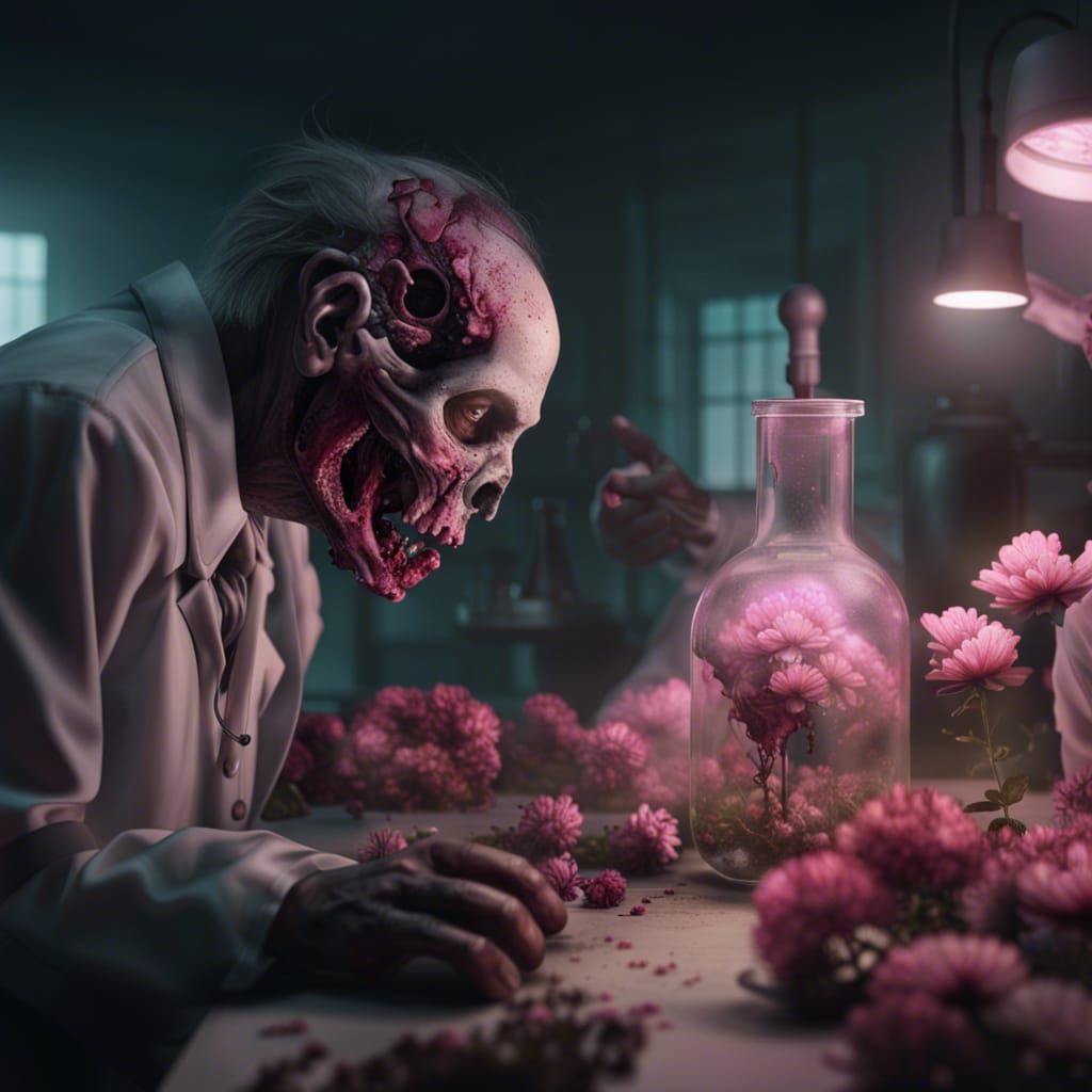 Zombie Fetus in Formalin: Macabre Laboratory Scene