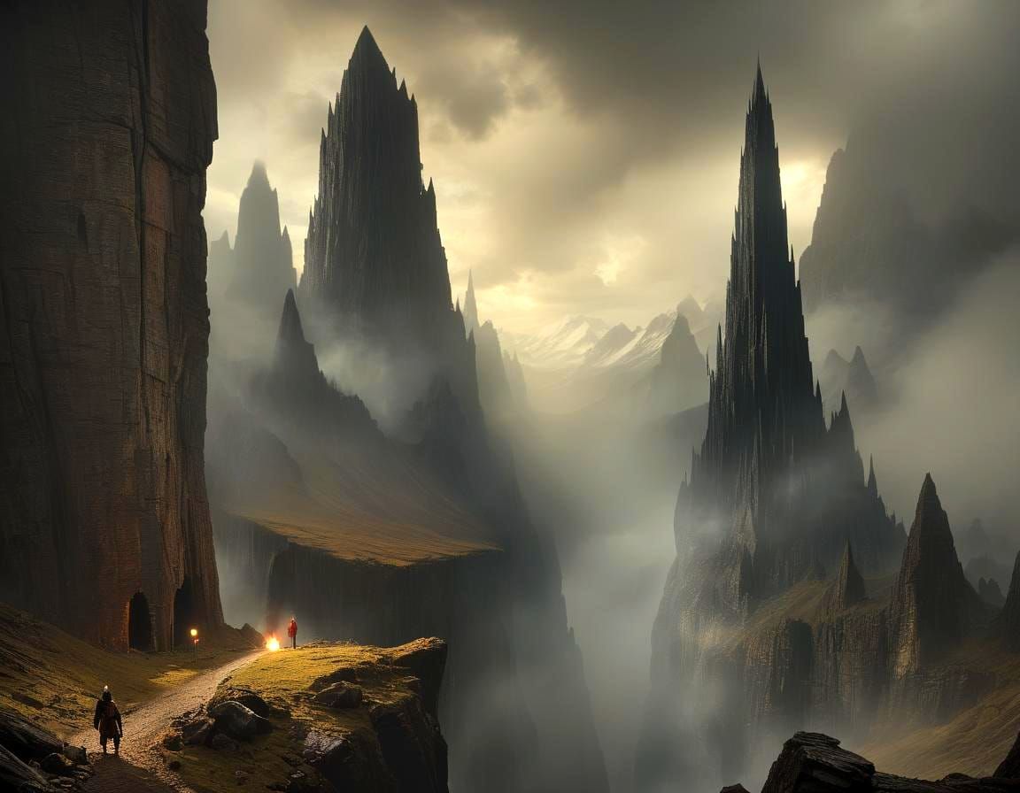 Towering Figure in Stromfargian Art Style