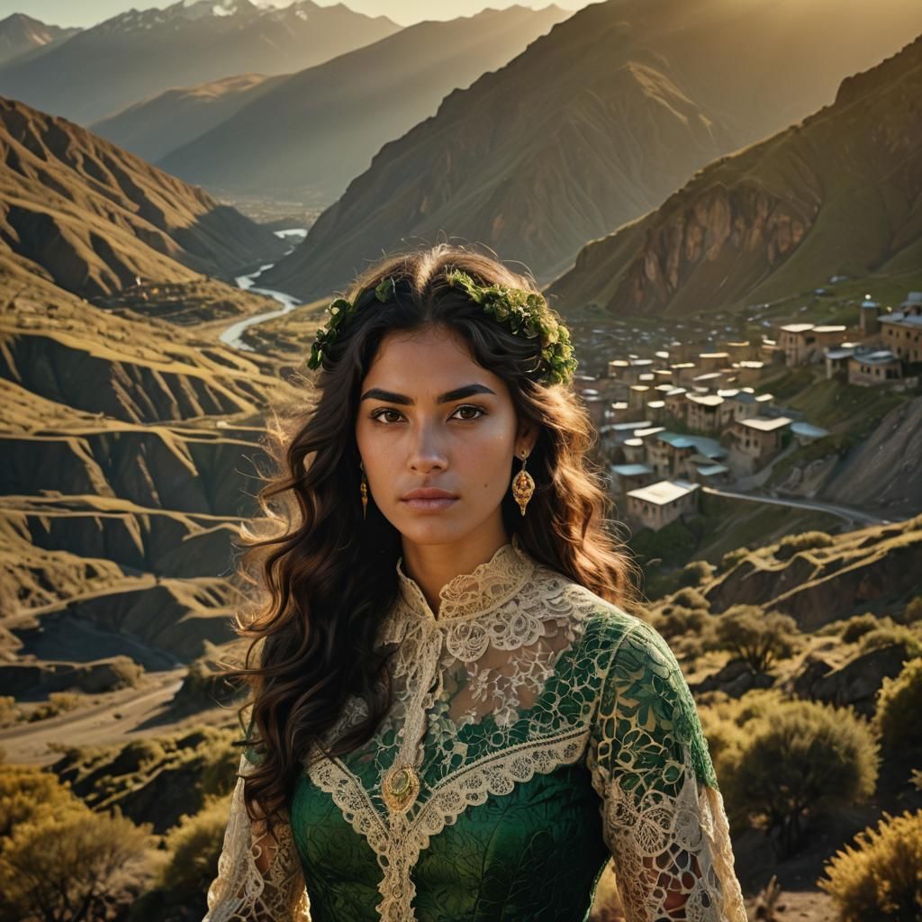 Chilean Portrait in Hyperrealistic Matte Painting Style