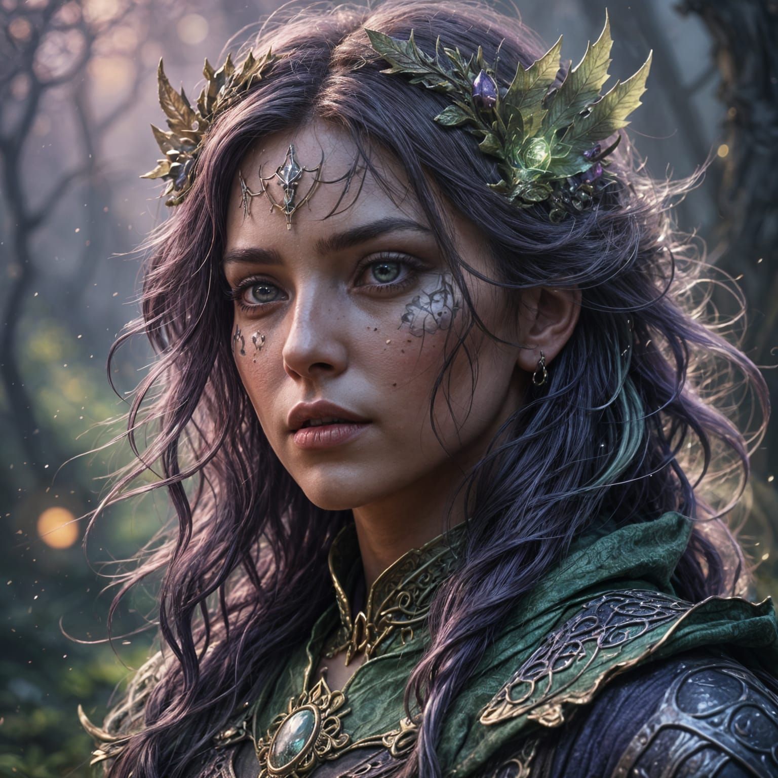 Fantastical Twilight Realm: Detailed Matte Painting