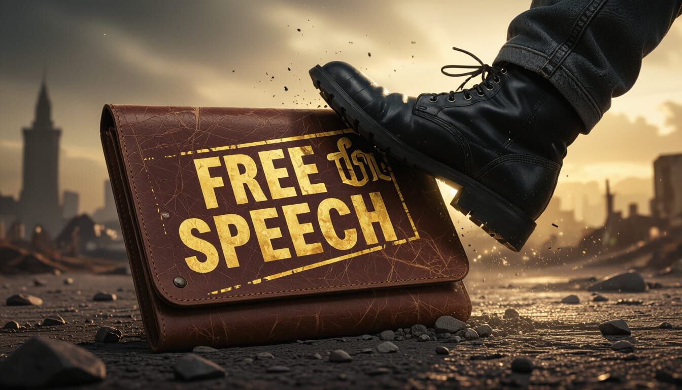 Dystopian Free Speech Concept Art