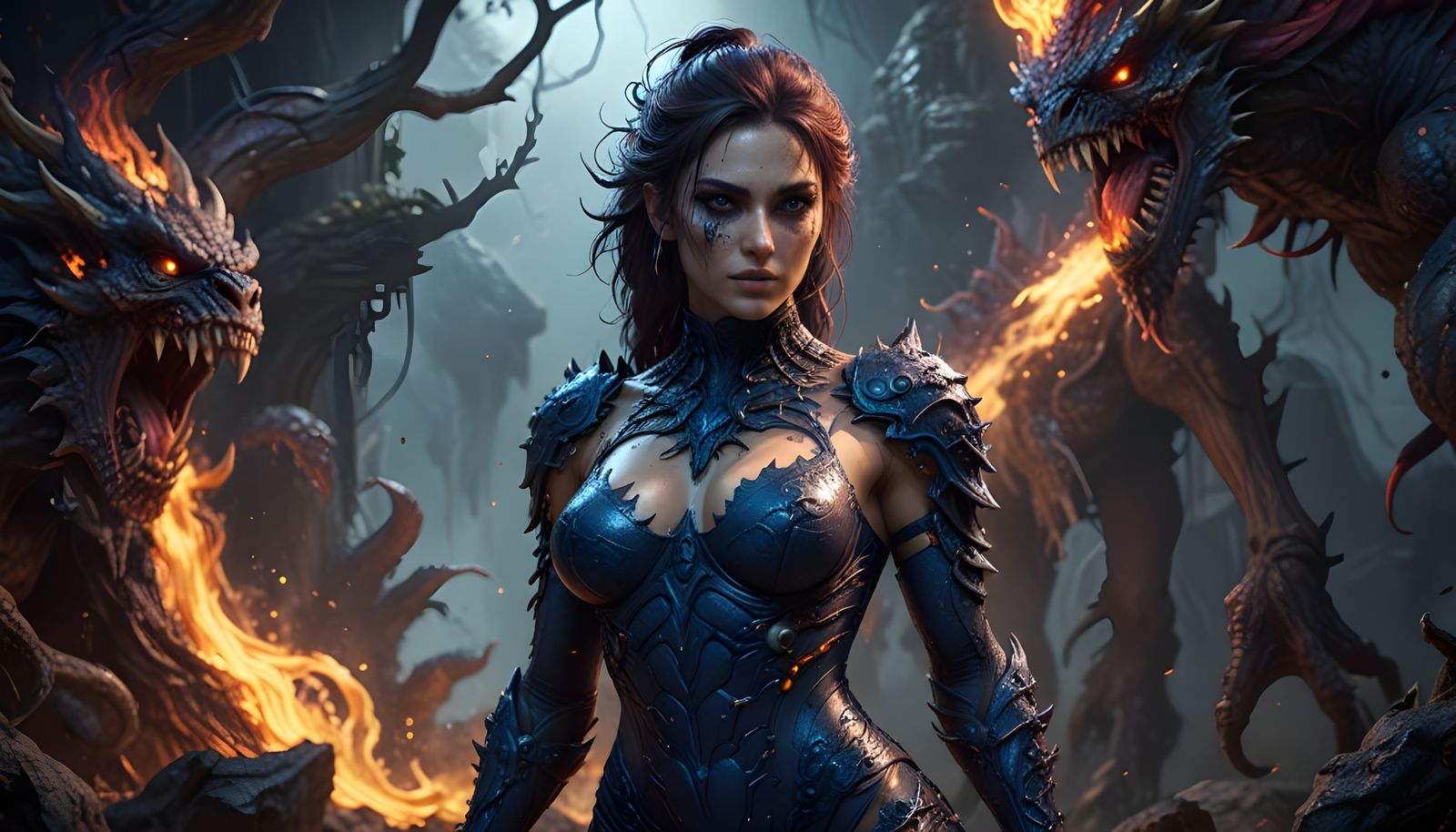 Sultry Fantasy Creature Unveiled in Vivid Detail