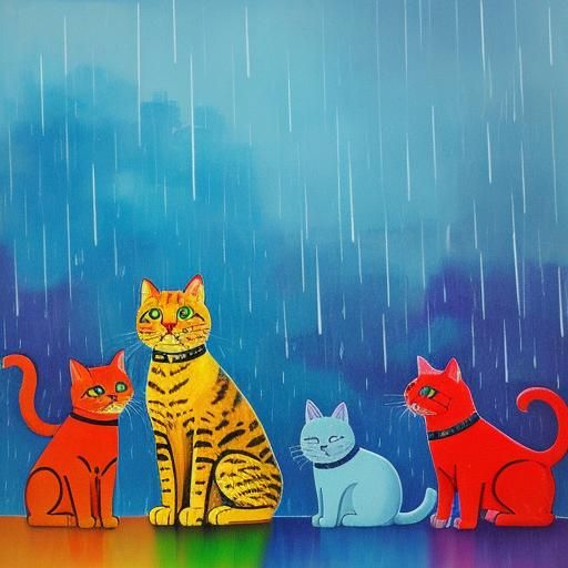 Abstract Art of a Heavy Rain Storm