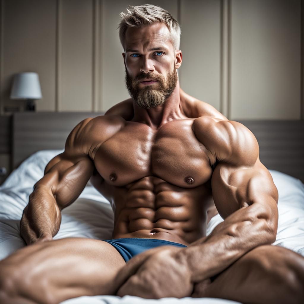 Massive Bodybuilder Portrait in Professional Photography Sty...