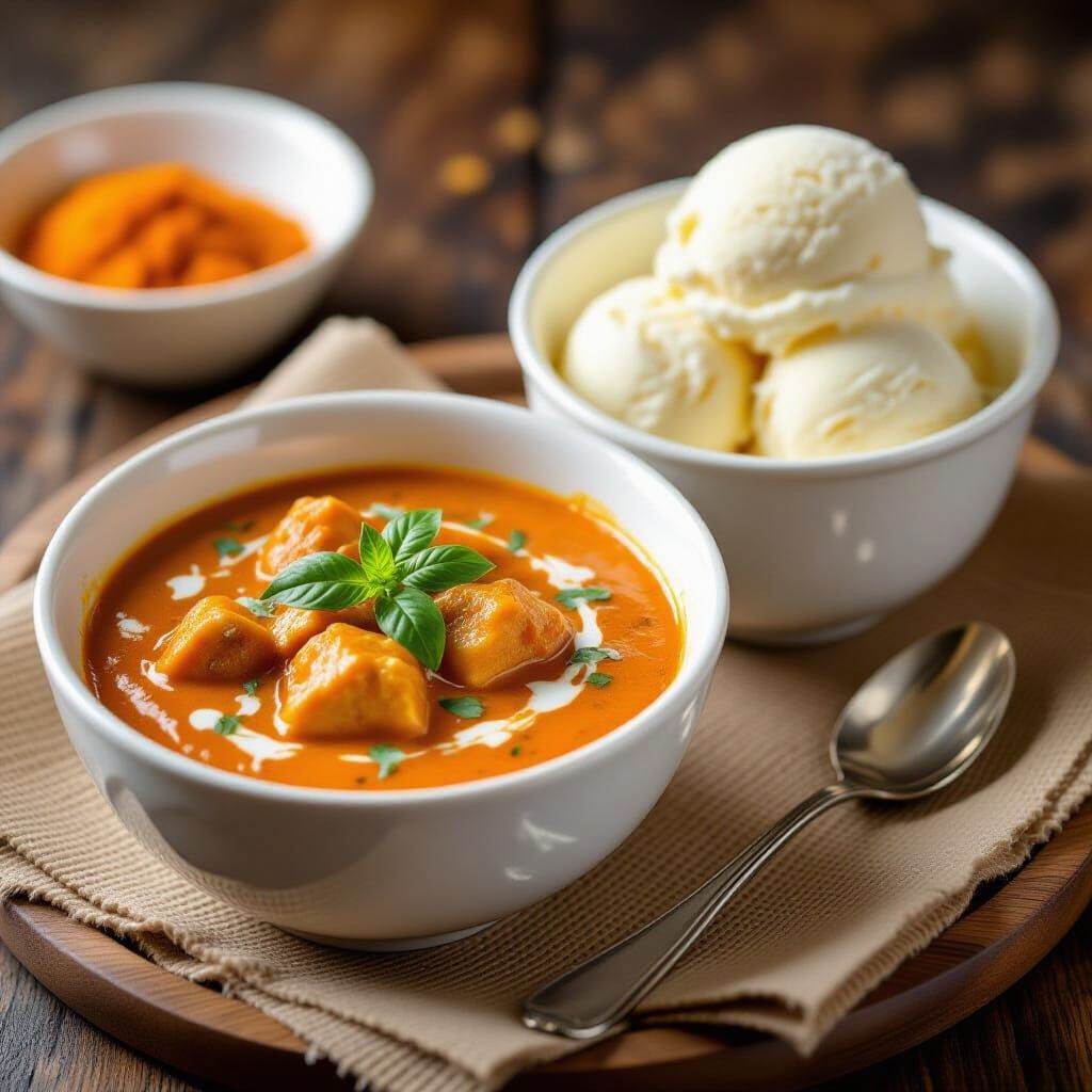 Hot Curry Meets Cold Ice Cream: A Delicious Contrast