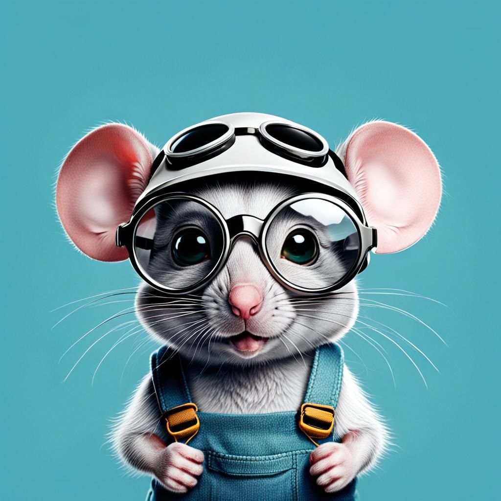 Mouse Wearing Goggles: A Whimsical AI Creation