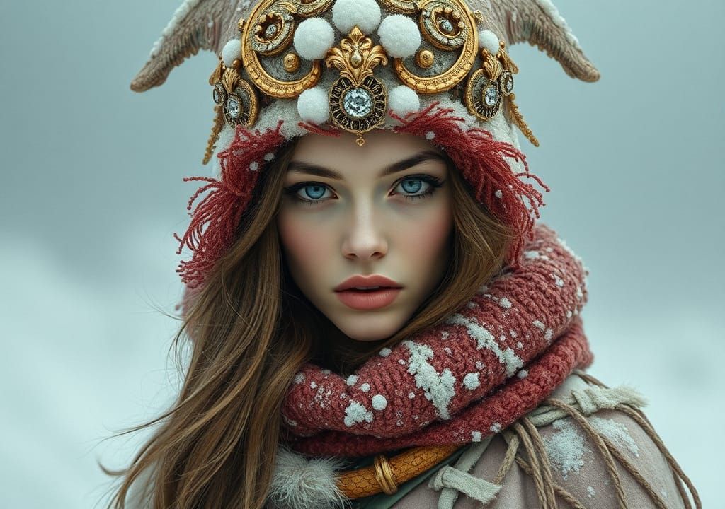 Exotic Witch Doctor in Frozen Wasteland