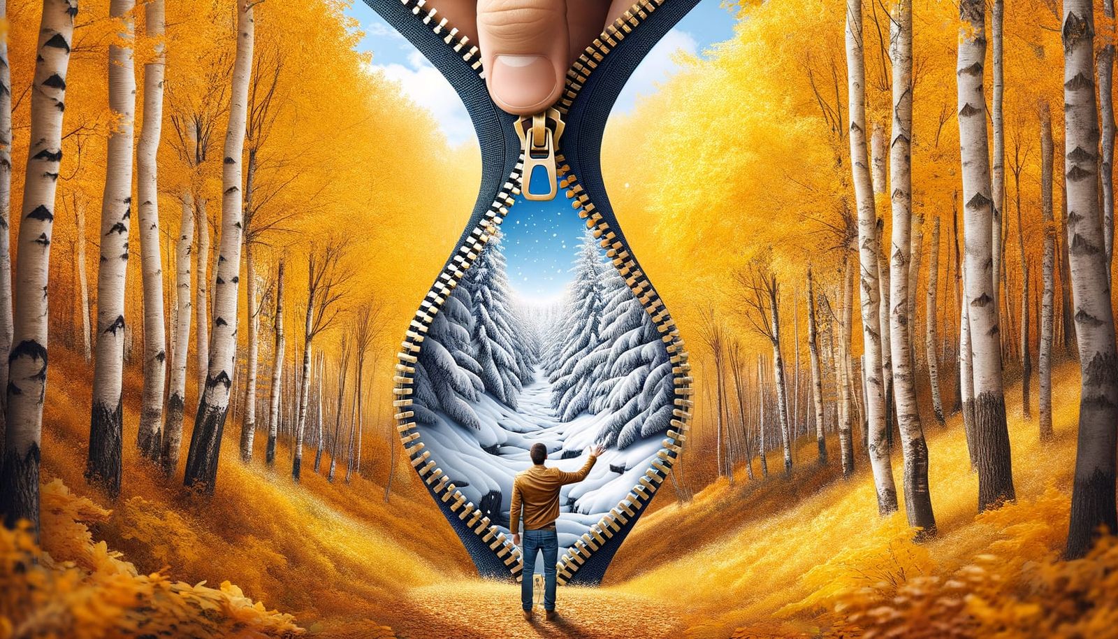 Autumn Scene Unveils Winter Landscape