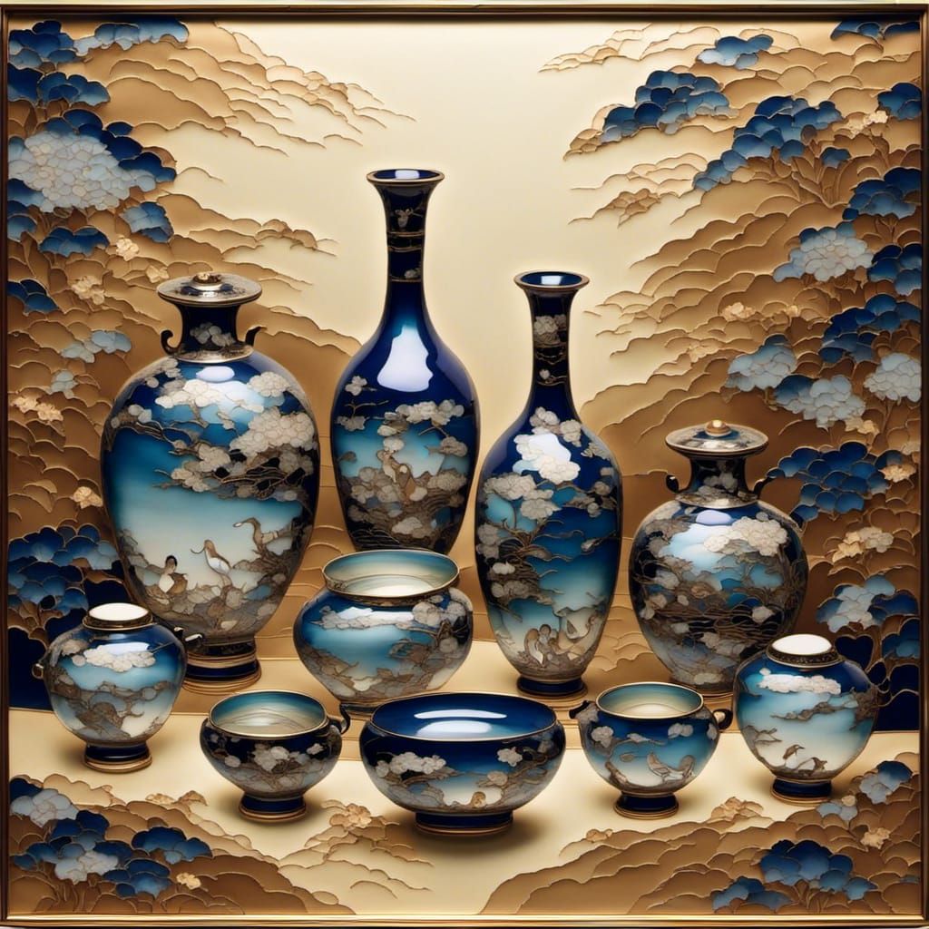 Glimmering Sake Set: Exquisite Tableware Design