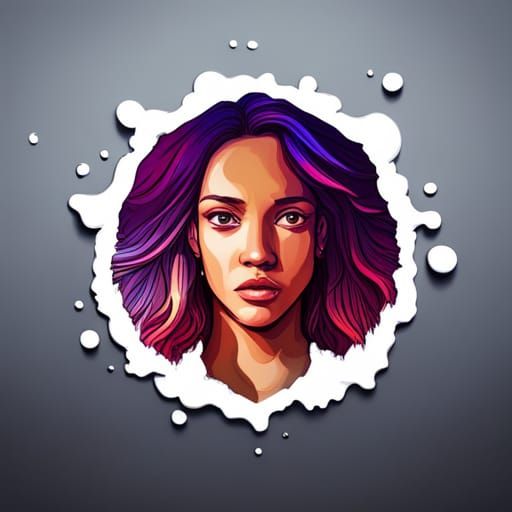 Hyperrealistic Sticker Concept Art with Dramatic Lighting