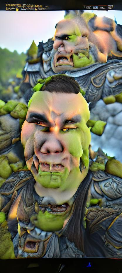 White Ogre Face in 8K Resolution
