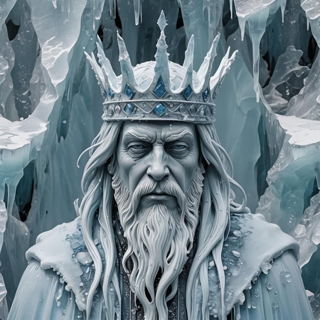 Melting Ice King in Pale Blue