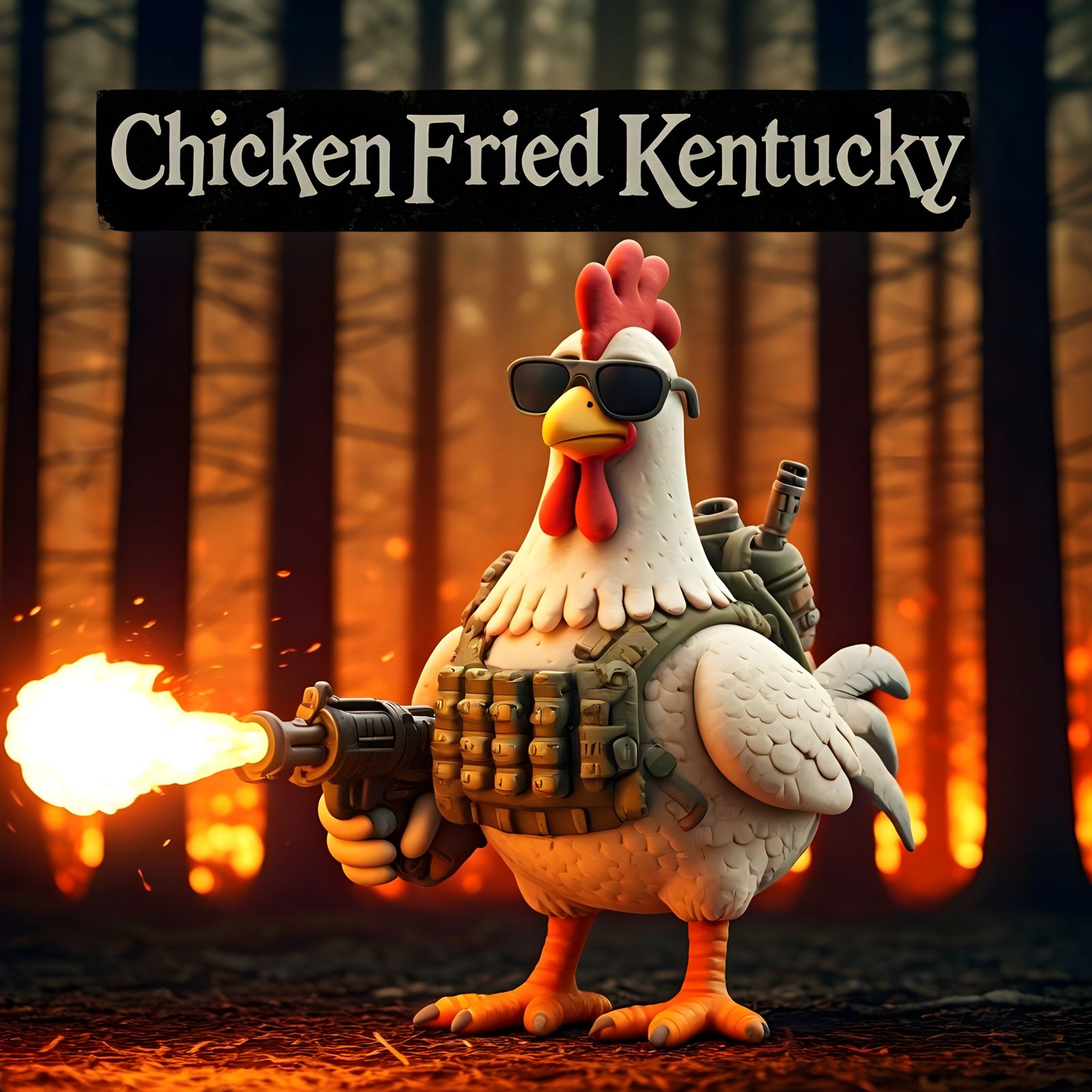 Chicken Fried Kentucky Claymation Forest Fire