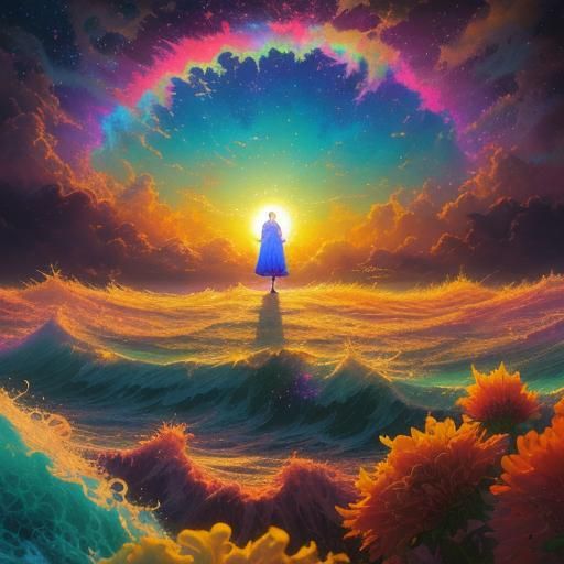 Bliss After Sunrise: Abstract Vector Fractal Art