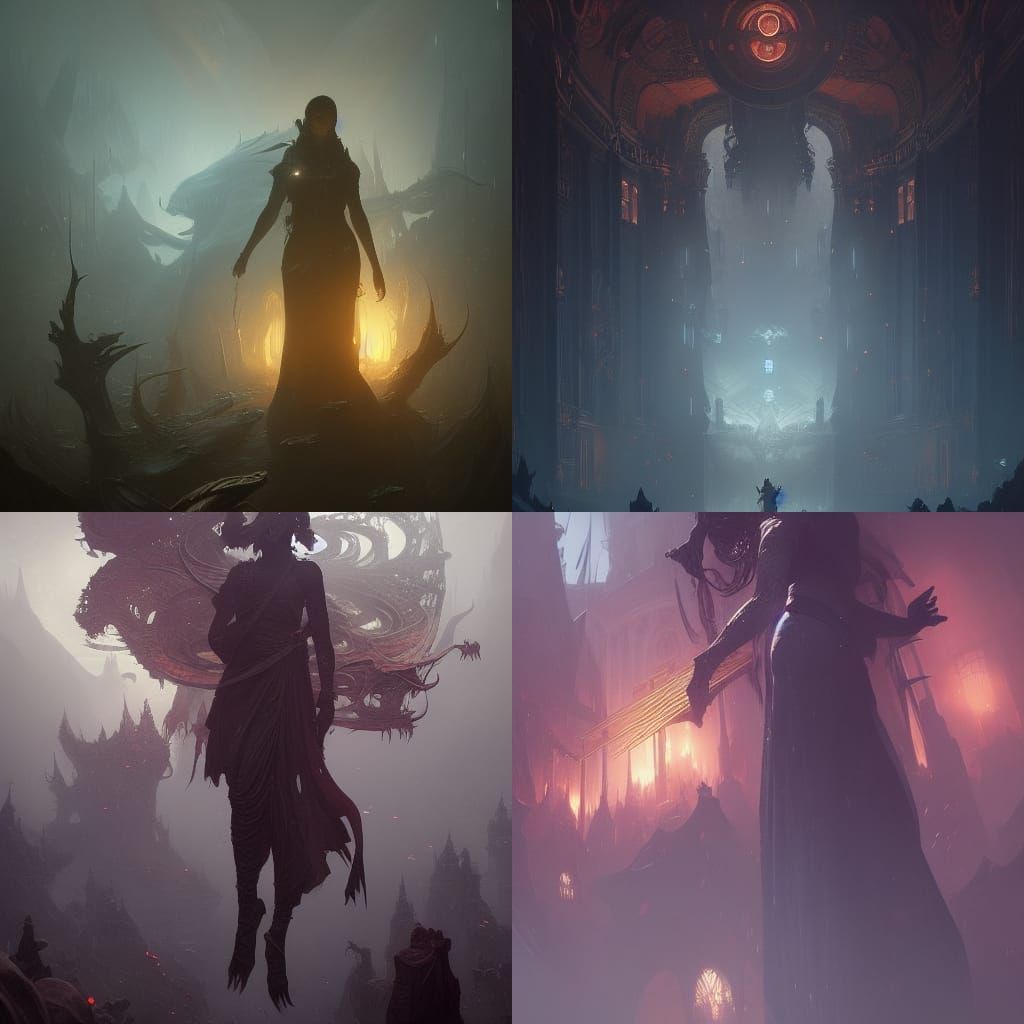 Loab in Dark Fantasy Style, 8k Resolution