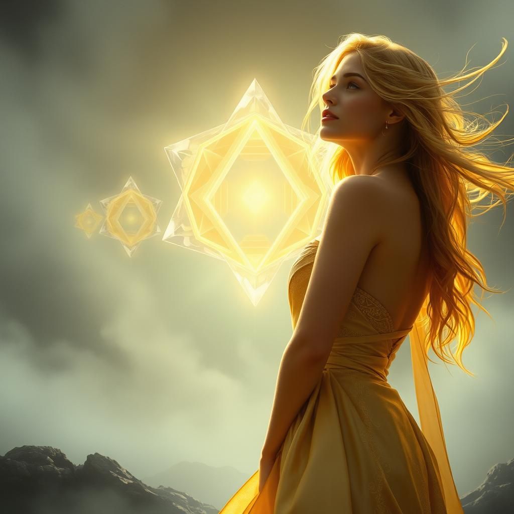 Mystical Mage at Portal in Dreamlike World