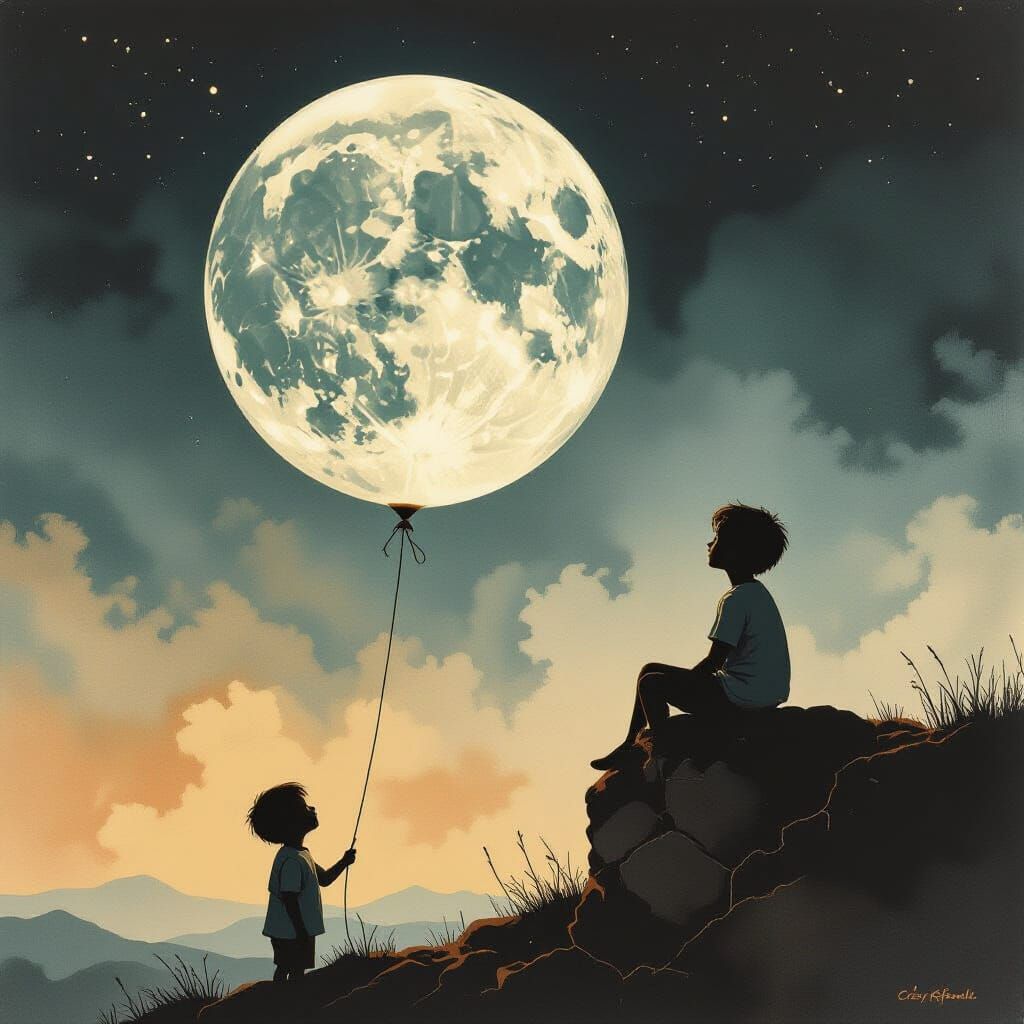 Friends: Look... I stole the moon for you!