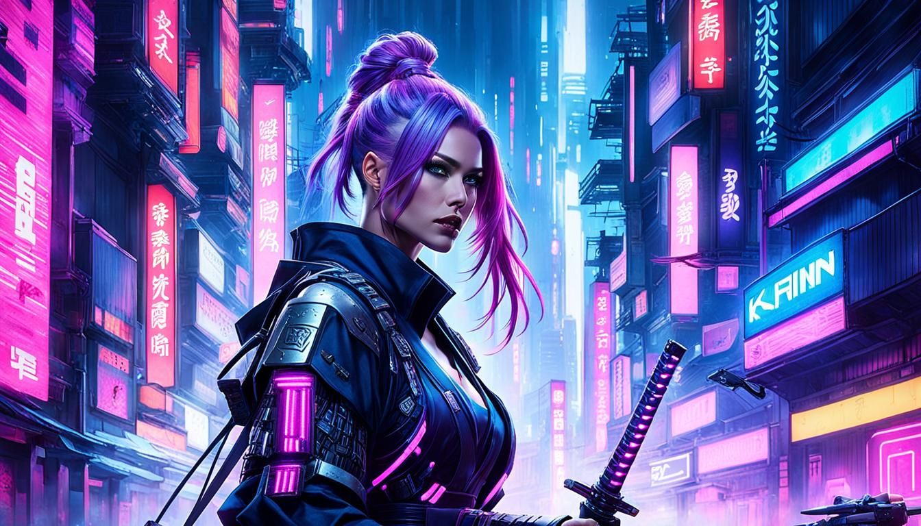 Cyberpunk themed Ronin