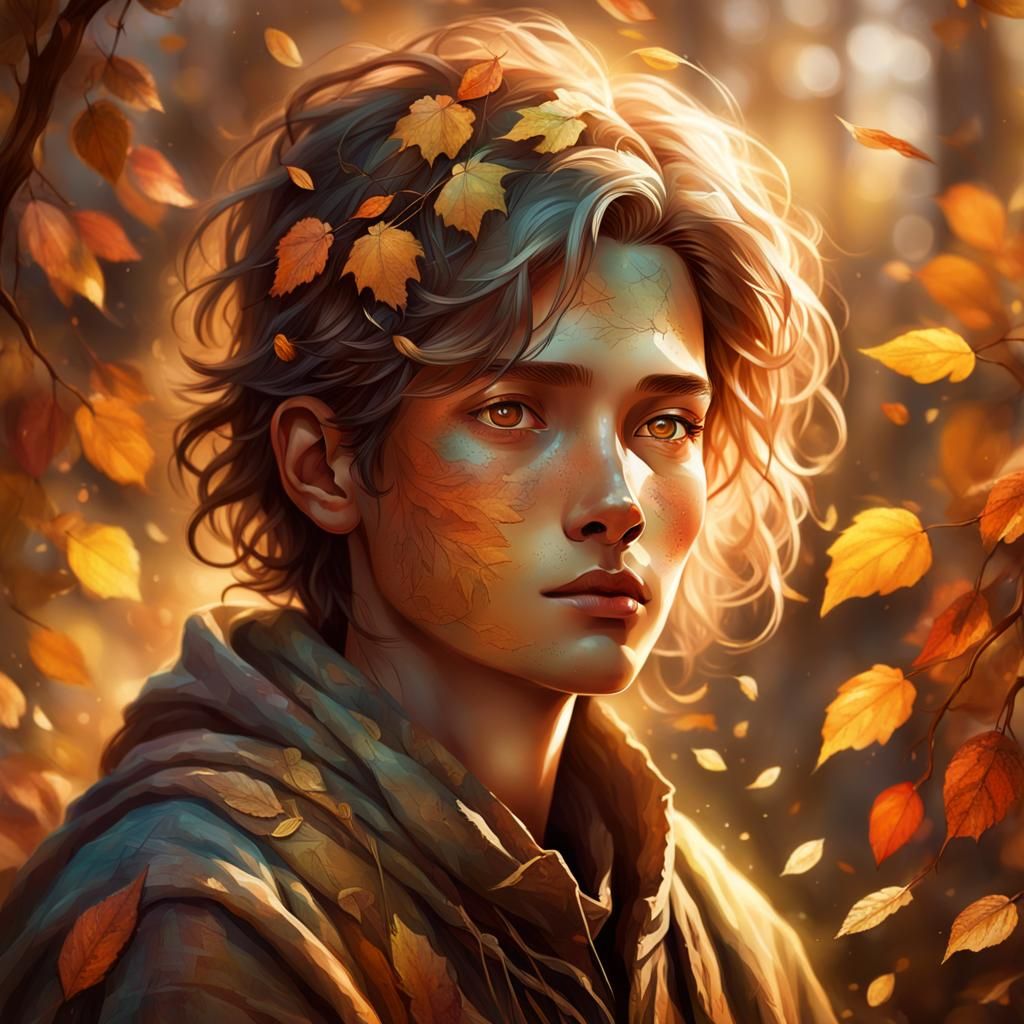 Ethereal Figure in Golden Light of Forgotten Memories