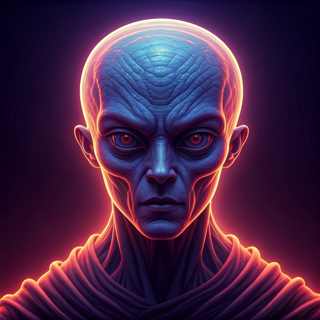 Nebula Alien in Epic Futuristic Infrared